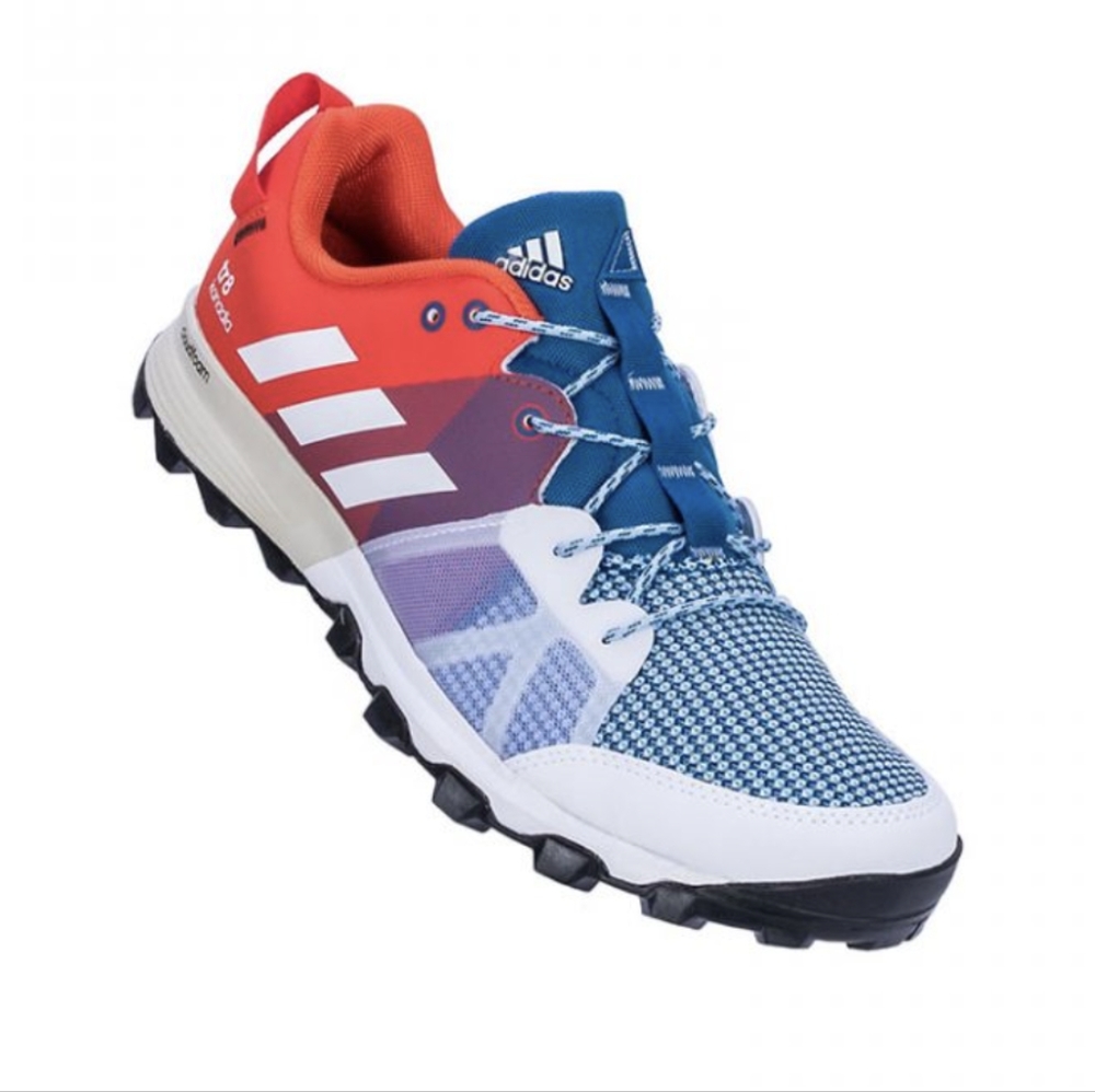 Adidas Kanadia 8 TR tail training running sneakers NEAR NEW white blue orange 10